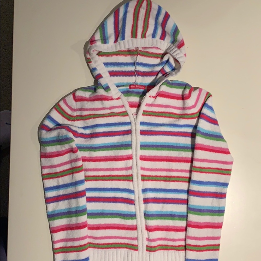 Heartbreaker club Girls large zipper hoodie Terry